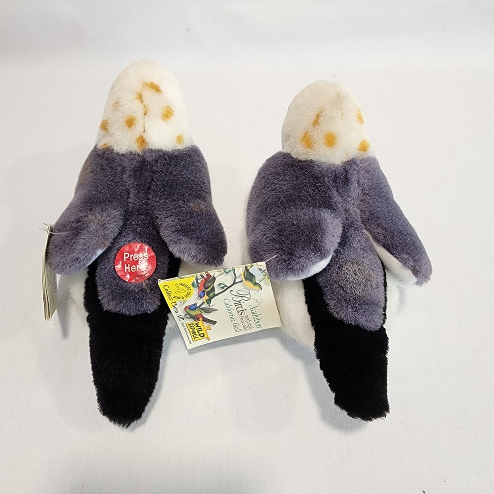 Wild Republic Audubon Birds California Gull Plush Set of 2 Waters Edge SOUND! - Picture 6 of 9